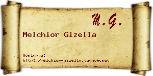 Melchior Gizella névjegykártya