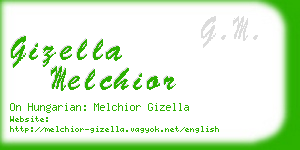 gizella melchior business card